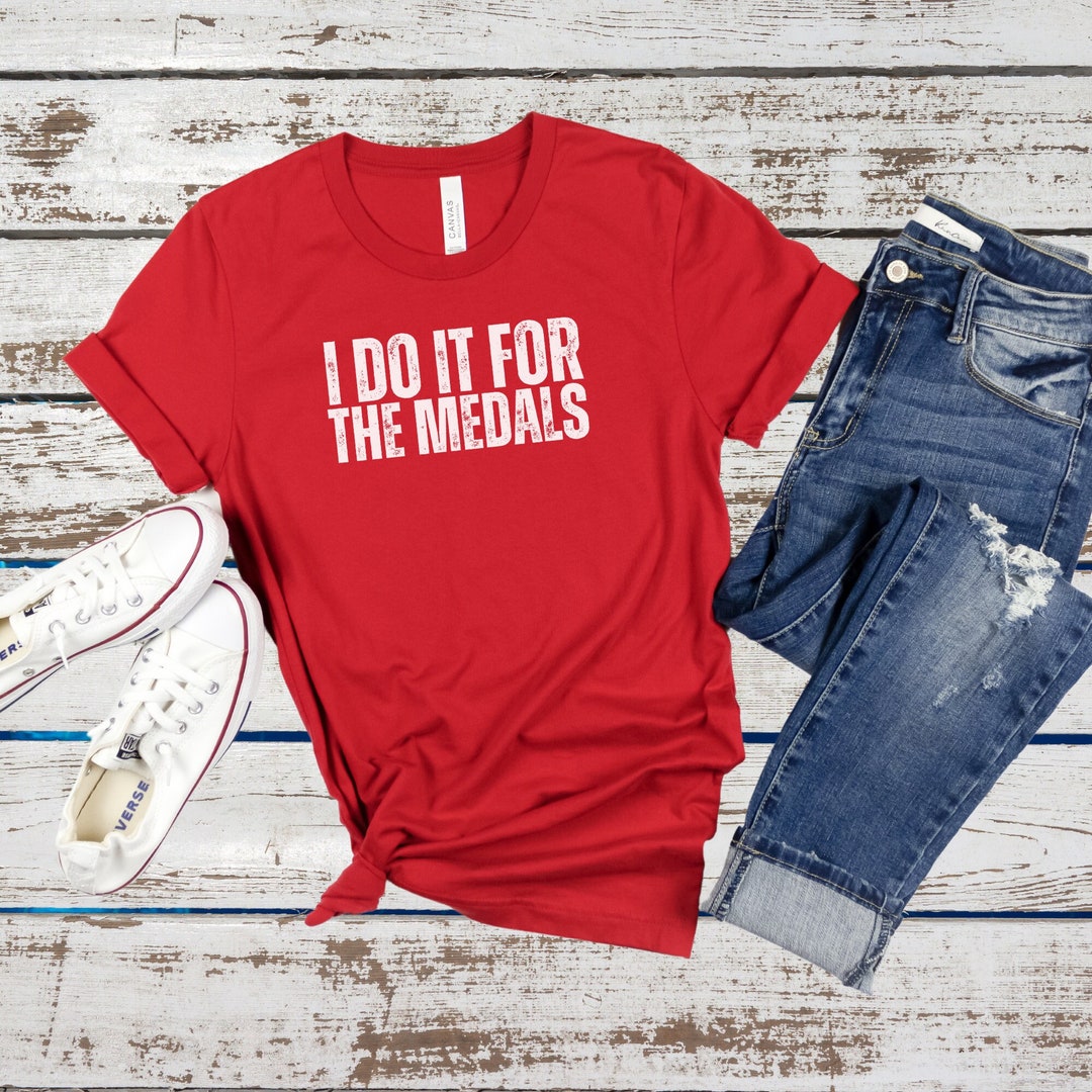 Track and Field Shirt, I Do It for the Medals Tshirt for Track Coach
