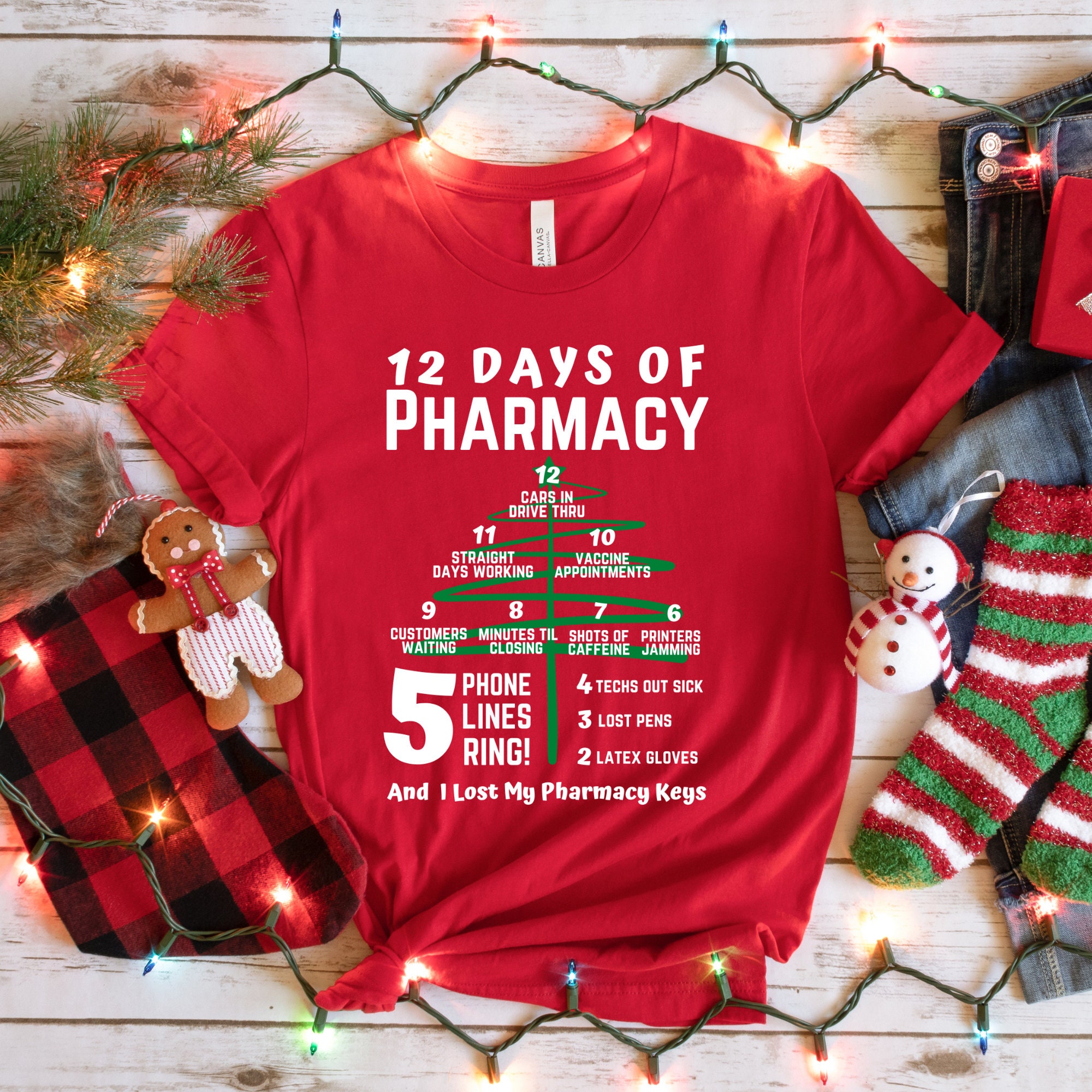 Pharmacy Tech Technician Dog Mom Christmas Gift Idea T-Shirt Pharmacy Tech Technician Dog Mom Christmas Gift Idea T-Shirt