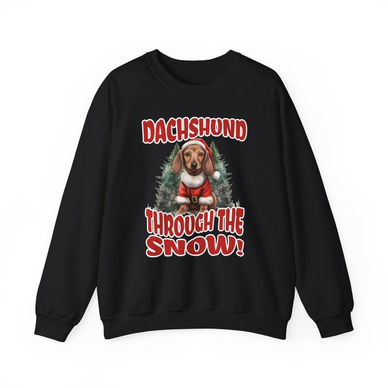 Dachshund Christmas Sweater, Doxie Mama Sweatshirt, Xmas Holiday Dog