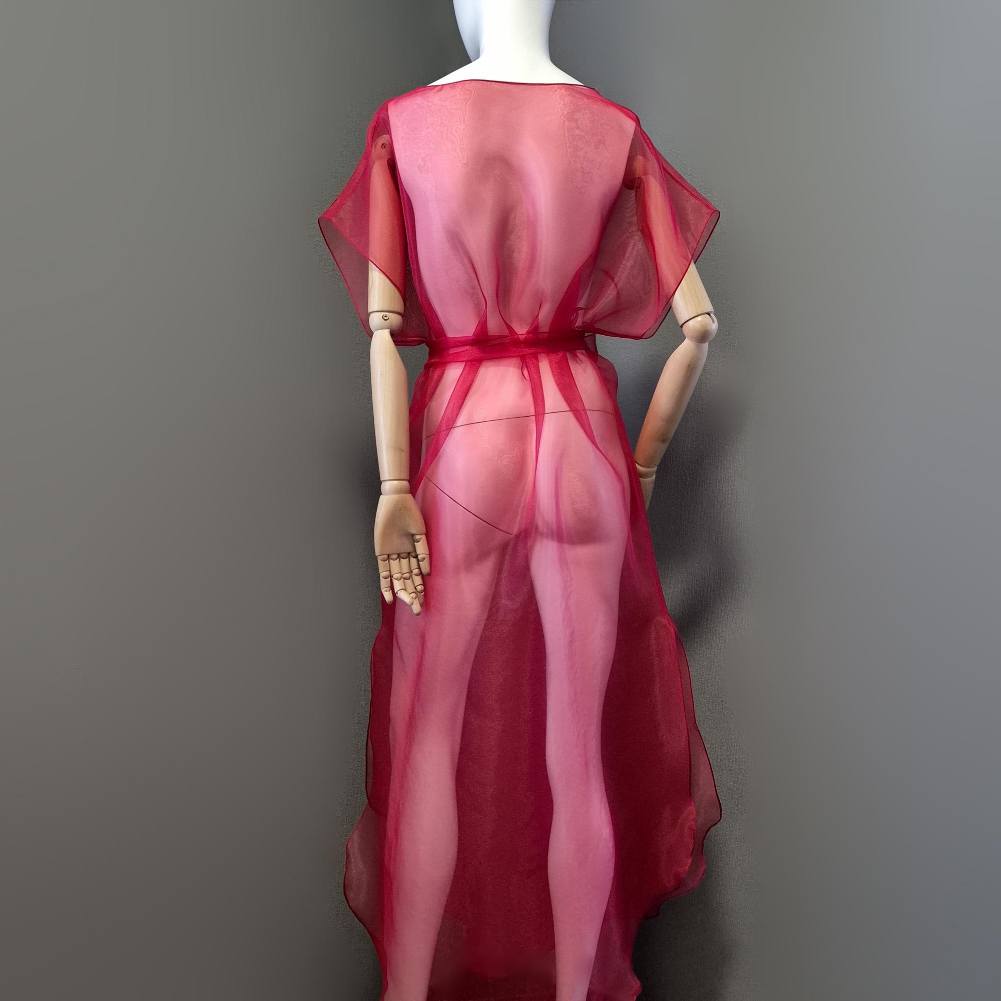 Sheer Organza Overlay Dress. Red Cherry Belted Tunic. Elegant Woman's Special Cover Up. - Etsy Sheer Organza Overlay Dress. Red Cherry Belted Tunic. Elegant Woman's Special Cover Up. - Etsy