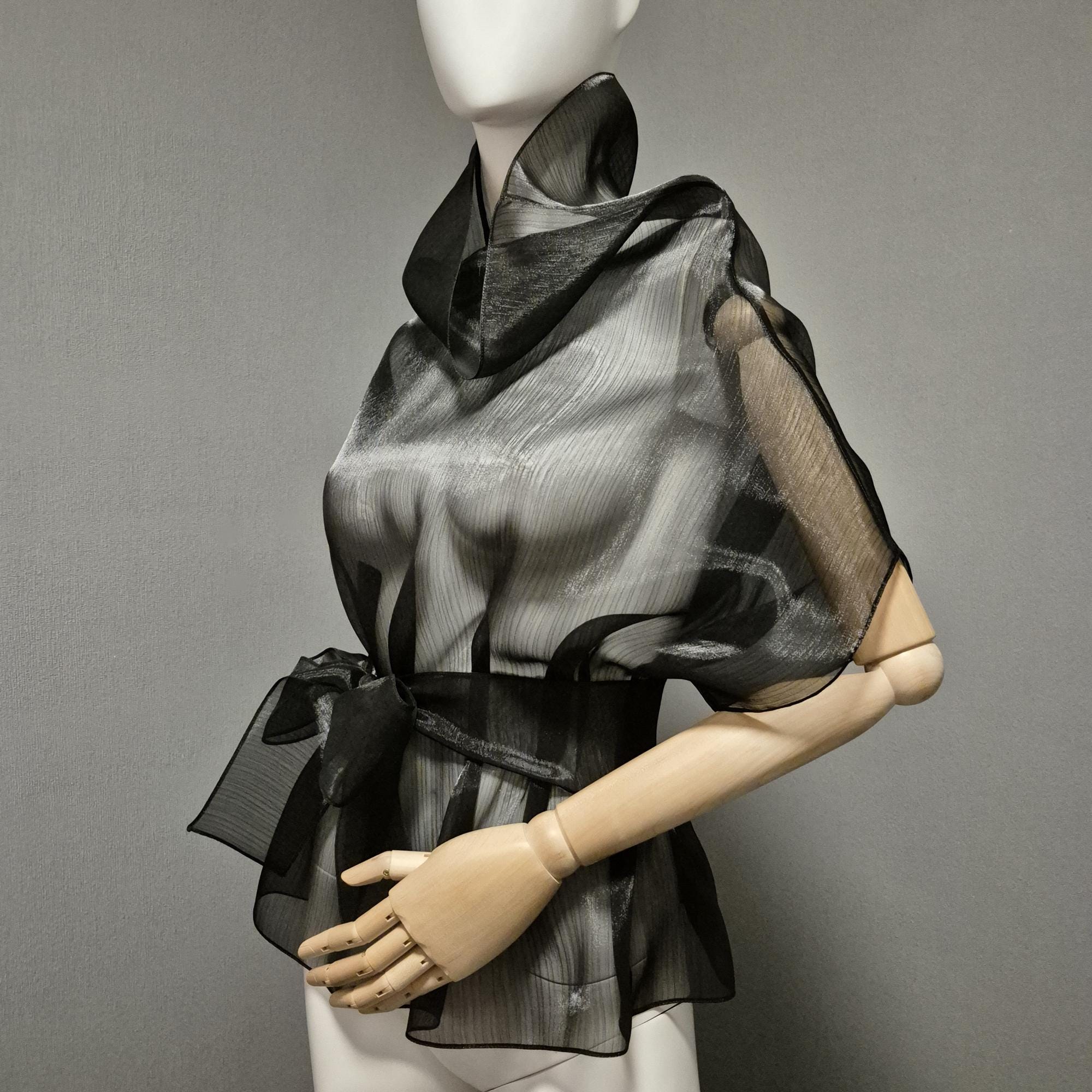 Sheer Crinkle Blouse - Etsy