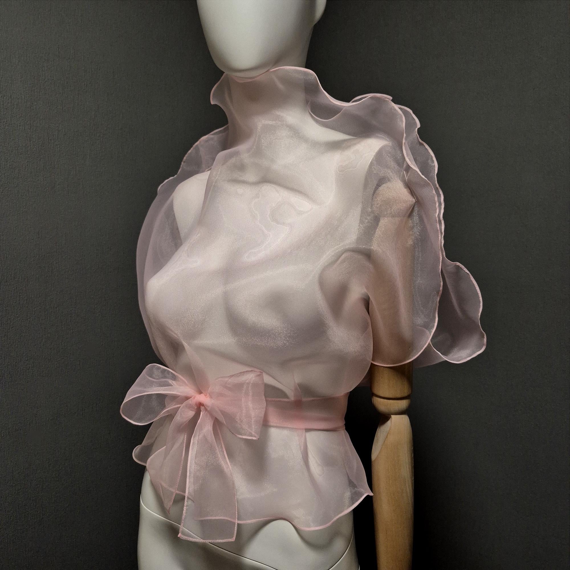 Sheer Pink Shirt Dress - Etsy