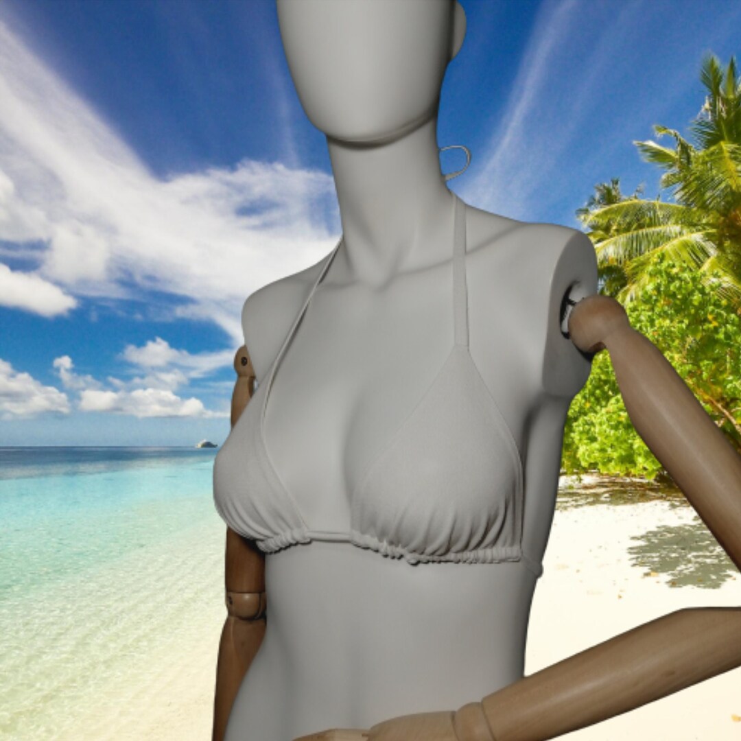 Triangle Cups Bra. Backless Top With Thin Ties for Women and - Etsy