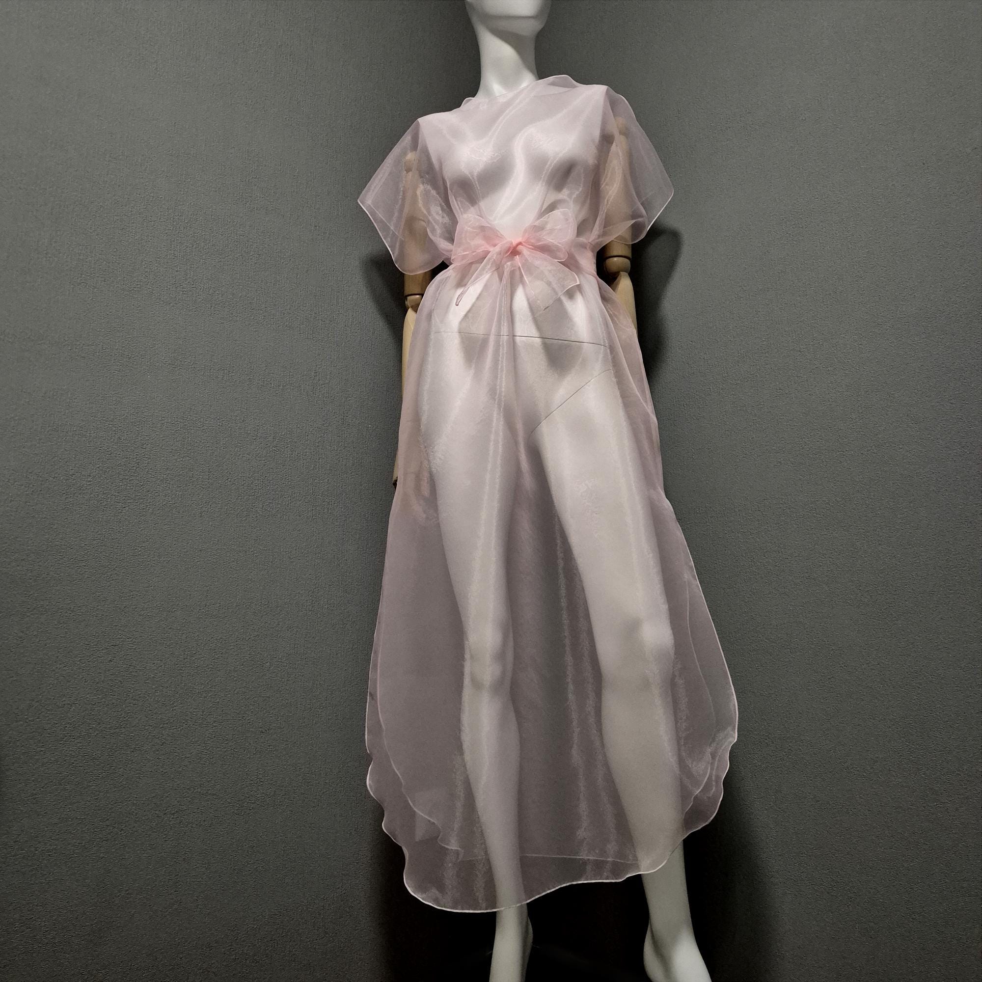 pink sheer overlay dress Lolita See Through Dress, Sheer Dress, Festival Dress, Tulle Dress Custom Made by Your Measurements and Height, Coquette Clothing
