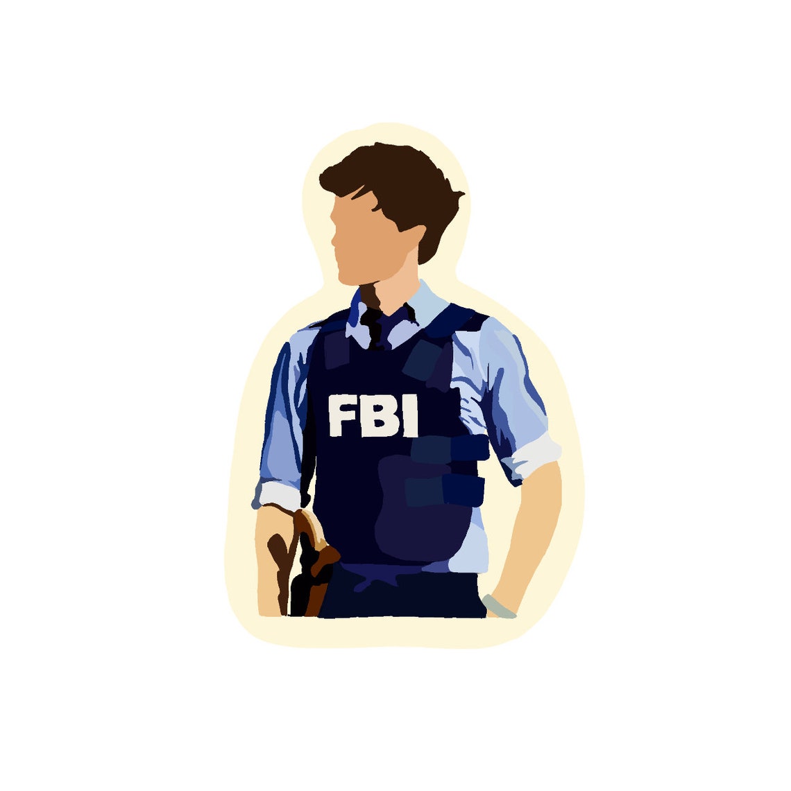 Spencer Reid FBI Vest Sticker Etsy