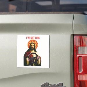 Jesus Magnets, Christian Car Magnets, Jesus Take The Wheel, Faith Magnet, Catholic Magnets, Funny Jesus Fridge Magnets, Funny Christian Gift