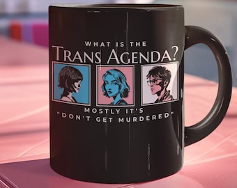 Trans Agenda Mug, Trans Pride, Trans Rights, Transexual Pride, LGBTQ Coffee Mug Trans Pride Flag, Trans Gift, Trans Ally, Support Trans Kids