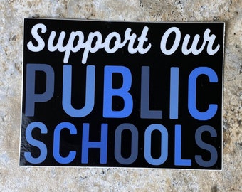 Pro Teacher Sticker, Political Bumper Sticker, Water Bottle Stickers, iPad Sticker, MacBook Sticker, Waterproof, Teacher Appreciation Gift