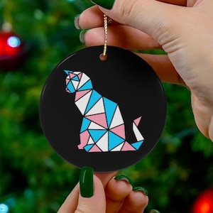 Trans Pride Ornament, Subtle Pride Ornament, Trans Flag Colors, Protect Trans Youth, Trans Gift, Gift for Trans Person, Mom of Trans Gift