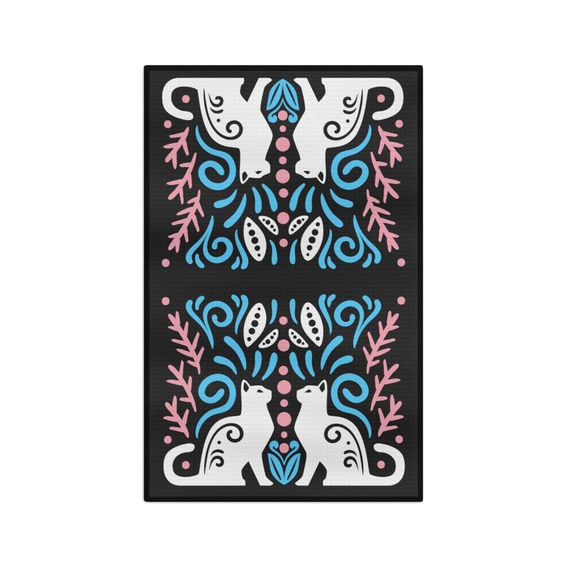 Subtle Trans Pride Microfiber Kitchen Towel, Transgender Pride, Mother’s Day Gift, Hostess Gift Ideas, Cat Lover Gift, Mom Christmas Gift imagem 4