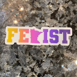 Feminist Sticker, FeMNist car sticker, Minnesota Feminist Feminist Stickers Pro Choice Sticker Feminist decal Roe V Wade Sticker, waterproof