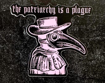 Feminist Sticker, Anti Patriarchy Decal, Car Sticker Feminism, Bumper Sticker, Feminist Epidemiologist Laptop Sticker, Water Bottle Sticker