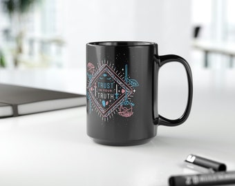 Subtle Trans Pride Mug, Subtle Transexual Pride, Subtle LGBT Transgender Pride Coffee Mug,Transgender Pride Flag Colors Trust in Your Truth