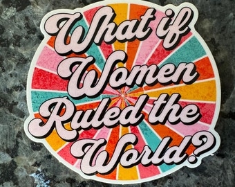 Feminist Sticker, Feminism Decal, GRL PWR Gift, Women Empowerment, Laptop Sticker, Waterproof, Vinyl Sticker, Bumper Sticker, Water Bottle