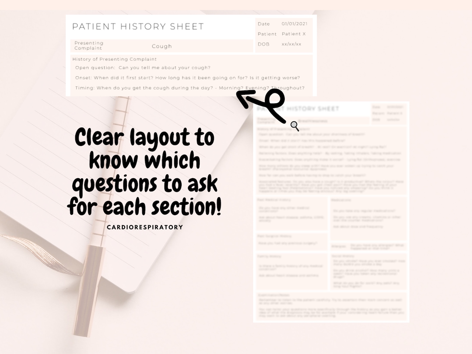 Patient History Differential Diagnosis Cheat Sheet PLUS Etsy UK