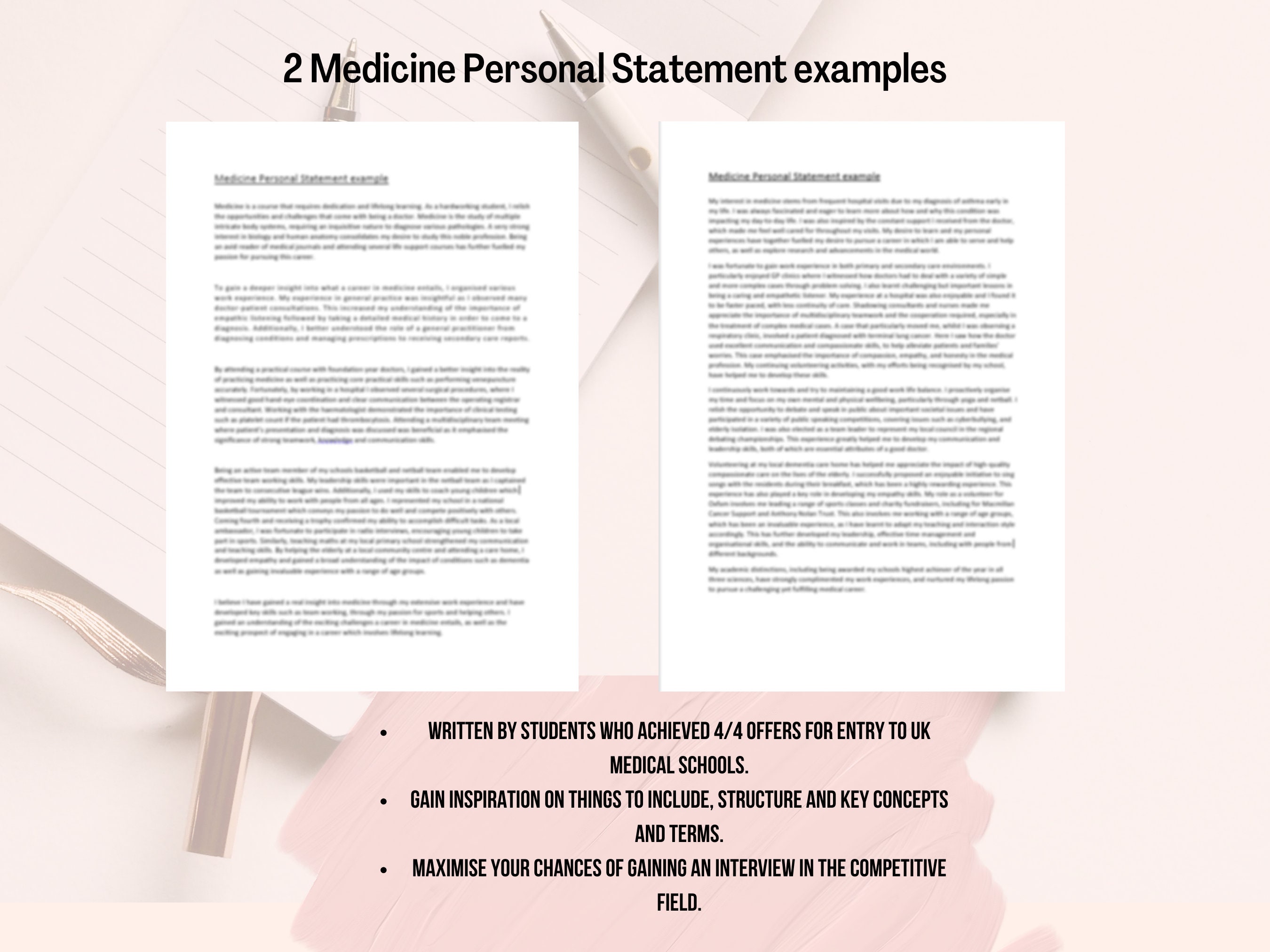 Personal Statement Ebook Guide 3 Example Statements Etsy UK