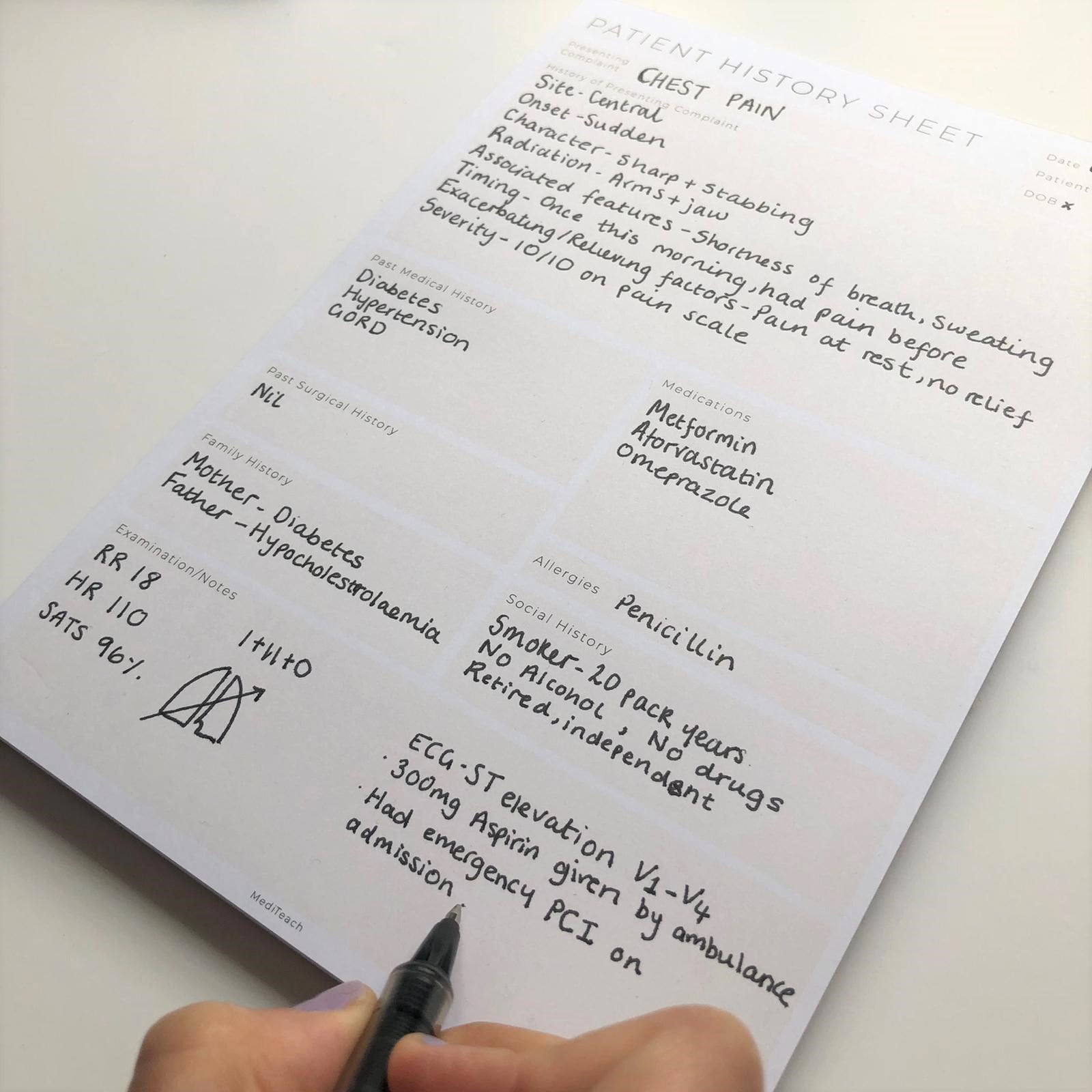 Patient History Taking Notepad Medicine/physician Etsy UK