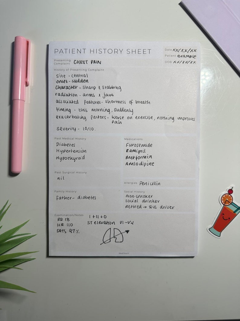 ULTIMATE Medical/nursing School Notepad Bundle Revision, History