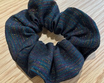 Black linen scrunchie | Christmas scrunchie | Rainbow scrunchie | Hair accessories