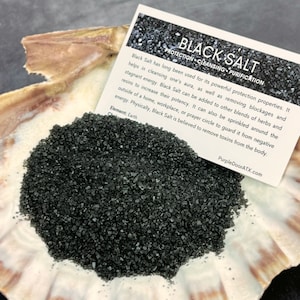 Fine Ground Black Witch Salt for Protection Banishing Hex Curse Removal Ritual