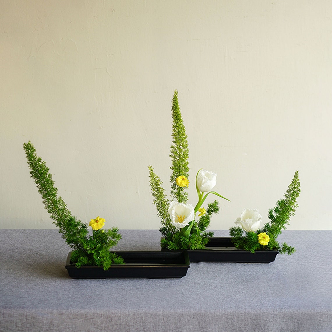 Rectangular Ceramic Ikebana Vase/japanese Flower Etsy