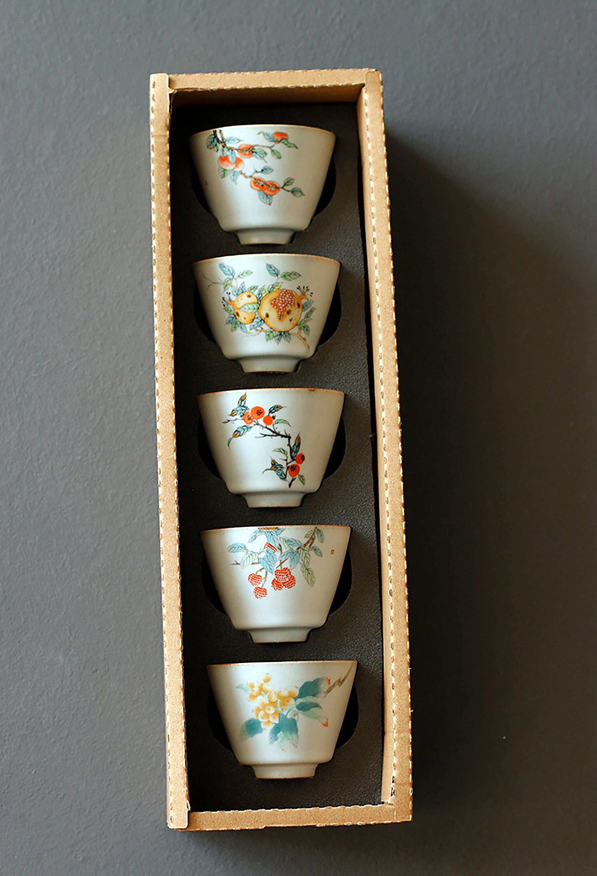 Handmade RUYAO Porcelain Teacup Value Set 5 Cups Etsy Canada