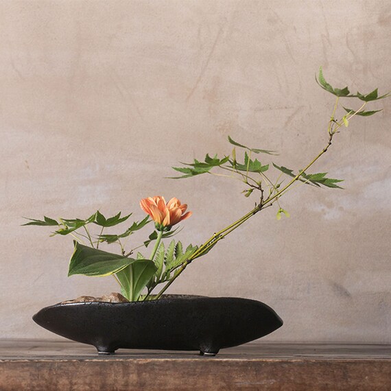 Ikebana Shaped Flower Arrangement