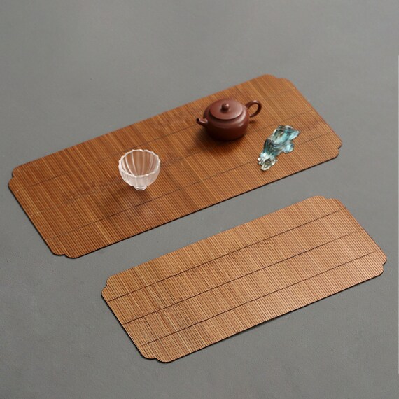 Handmade Bamboo Slat Table Runner, Tea Mat, Tea Set Accessory