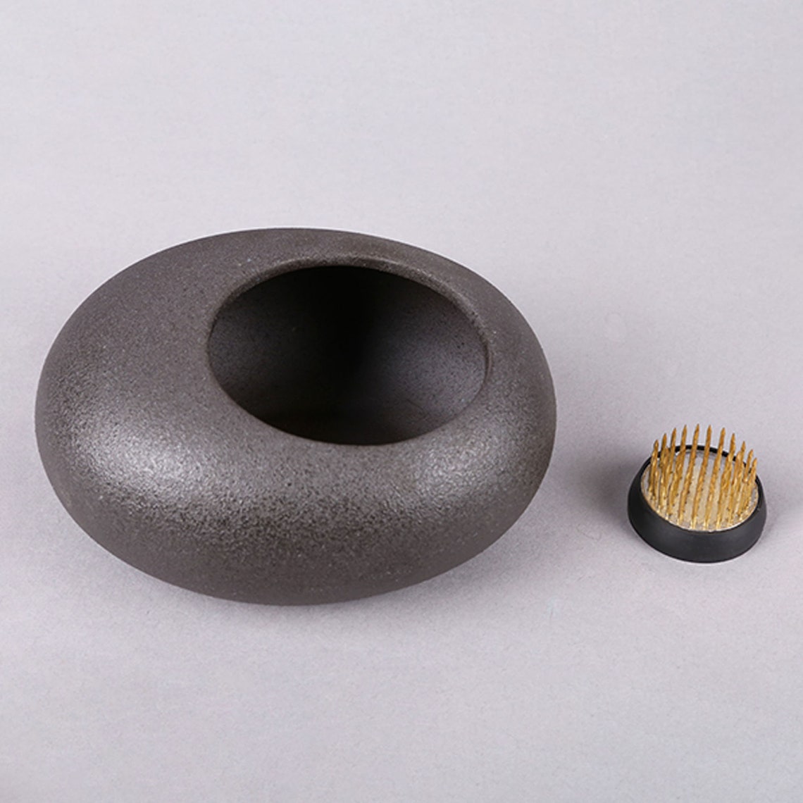 Handmade Ikebana Vase in Round Shape Japanese Ikebana Style Etsy