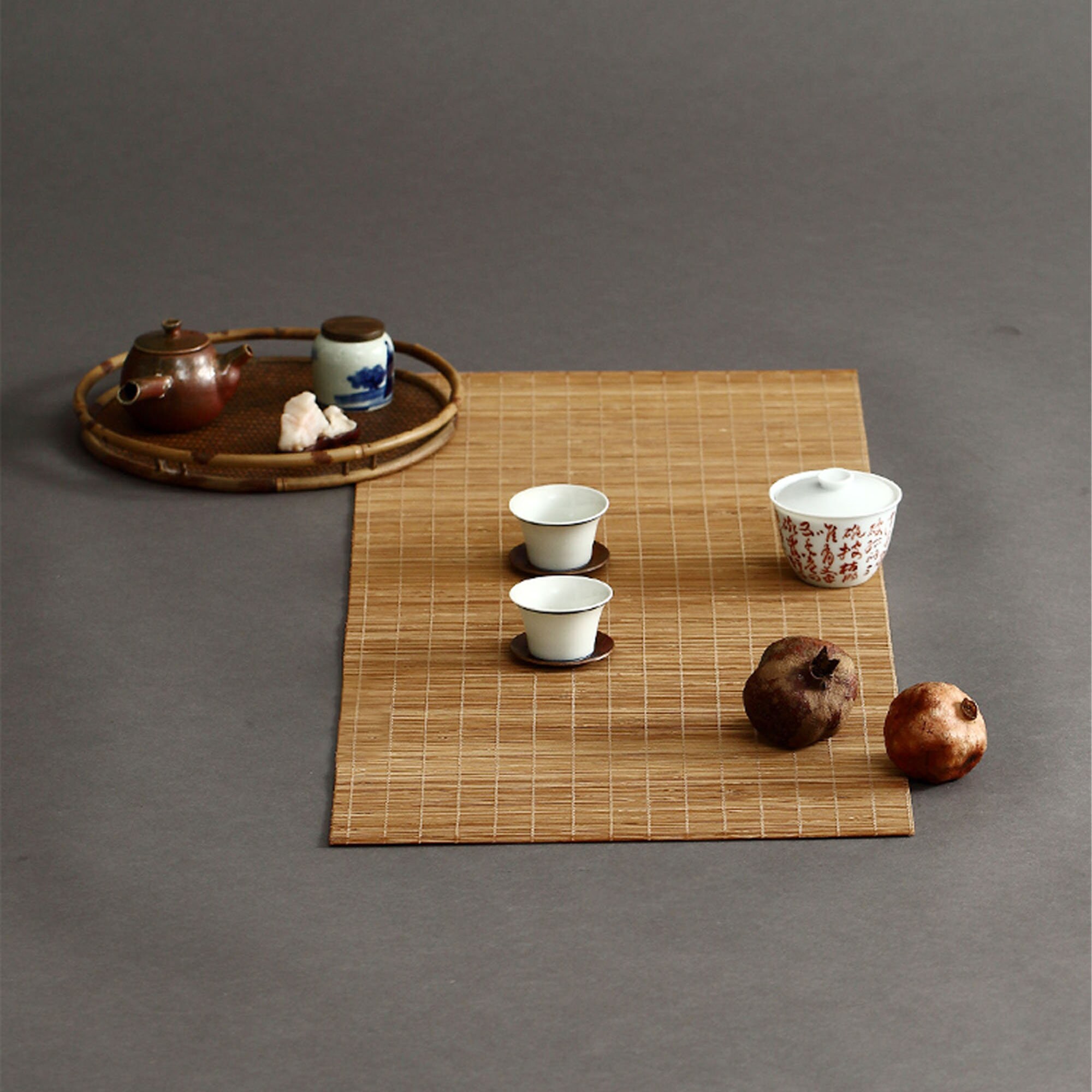 All Natural Handmade Bamboo Tea Mat Place Mat Tea Set - Etsy UK