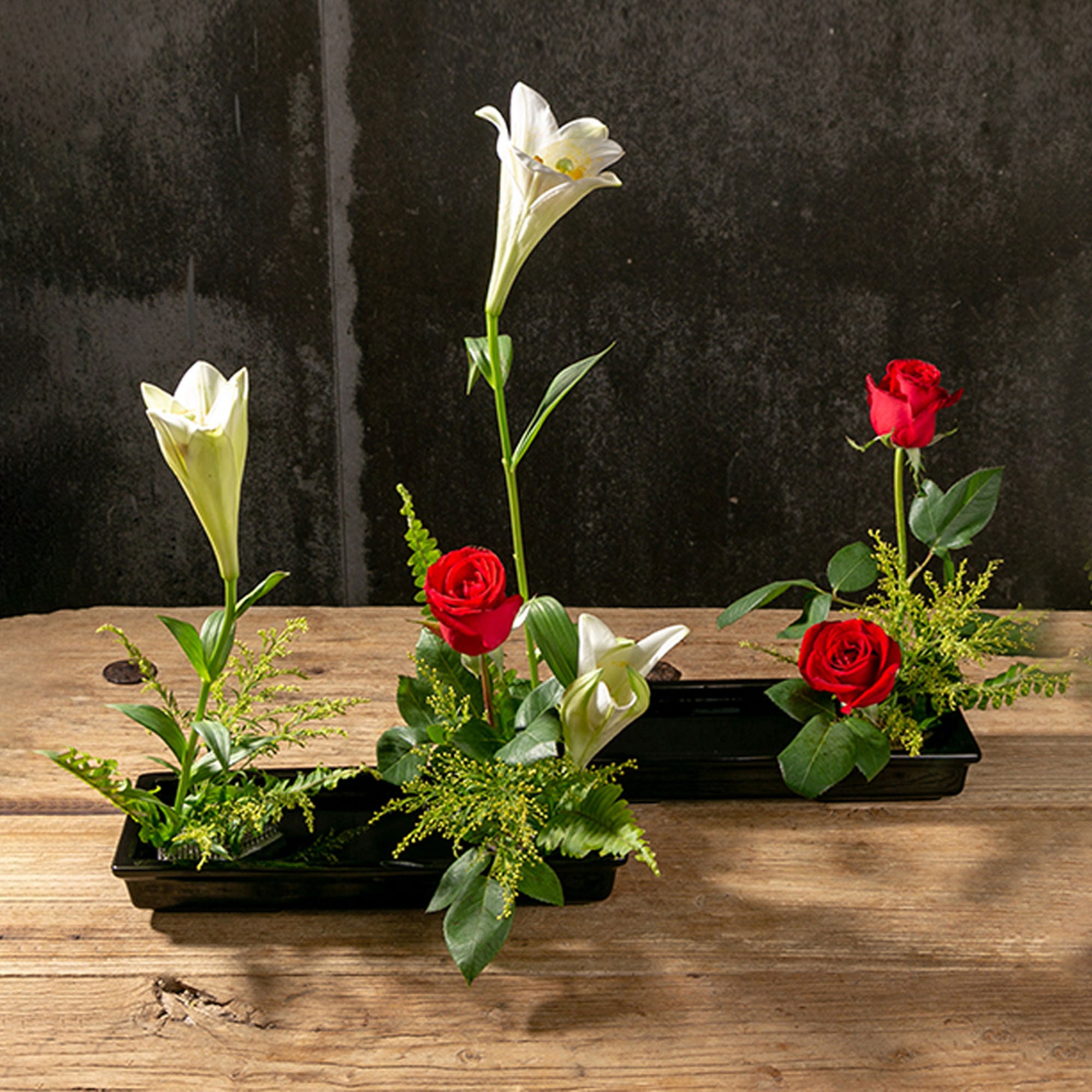 WANDIC Floral Arranging Vase, White Rectangle Photo Frame Shaped Plastic  Ikebana Vases & 5cm Rectangle Flower Frog for Ikebana Floral Arrangement  Art