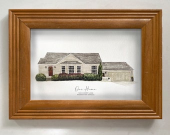 Custom Watercolor House Portrait