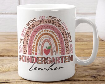 Kindergarten Teacher - Ceramic Coffee Mug 11oz, Back to School, Gift for Teacher