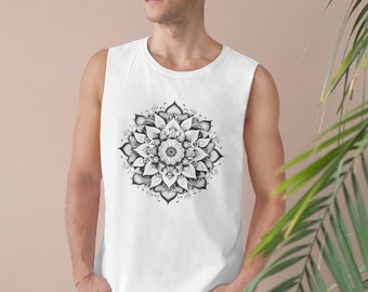 MANDALA - Unisex Barnard Tank, Yoga Shirt, Boho Shirt, Exercise Attire, Summer Apparel, Perfect for Gym