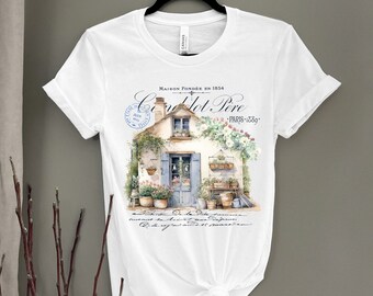 Ferme de campagne française - T-shirt unisexe à manches courtes, design parisien vintage, French Apparel, chemise Paris