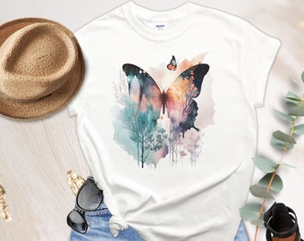 Camisa de mariposa - Camisa de moda, Camisa cómoda, Camisa de mariposa linda, Camisa de mariposa vintage, Camisa de mariposa minimalista, Camisa de mariposa Boho