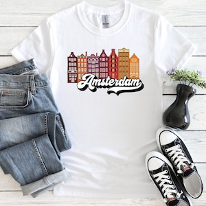 Amsterdam Shirt - Unisex Softstyle T-Shirt, The Netherlands, Holland, Souvenir