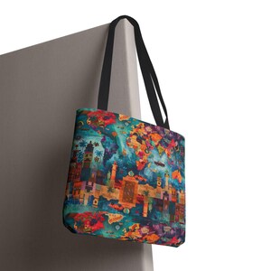 Bunte Weltkarte Tragetasche - Stilvolle Reisetasche, umweltfreundliche Tasche für Abenteurer, tolles Geschenk für Reisende, trendige Einkaufstasche