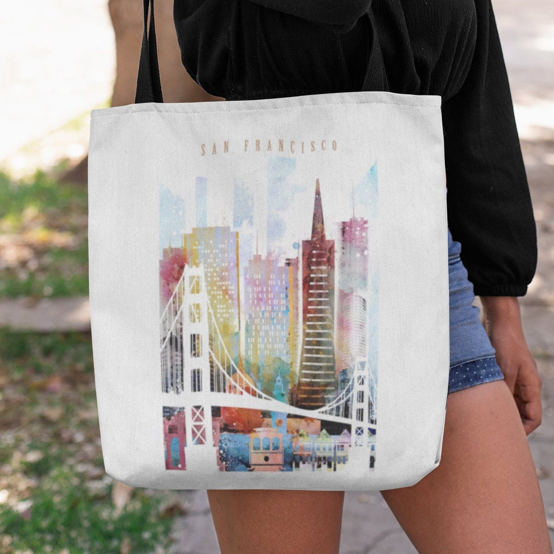 Jersey City New Jersey Skyline Tote Bag