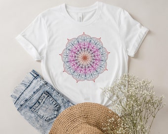 Mandala Lotus Shirt - Mandala Shirt - Lotus Shirt - Flower Shirt -Yoga Shirt - Minimalist Tee