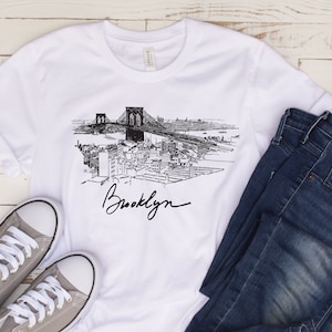 Brooklyn Shirt- Unisex Short Sleeve Tee, NYC, New York City, Brooklyn Bridge, Souvenir
