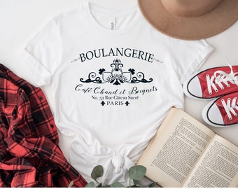 Boulangerie Shirt - Unisex Short Sleeve Tee, French Bakery, Vintage French Sign, Patisserie, Paris France