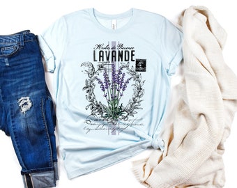 Camisa Provence França - Roupas Cottagecore Lavanda Francesa, Camiseta Macia e Confortável - Herbs de Provence UNISSEX