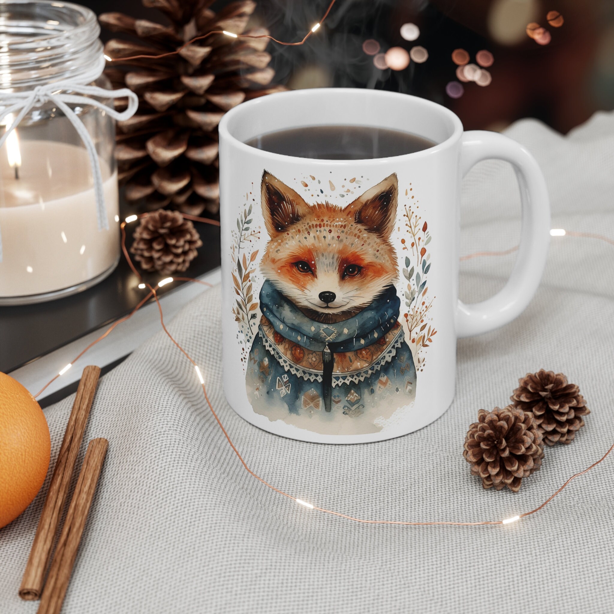 Tazza 3D A Forma Di Volpe Con Cucchiaio, 360 Ml In Ceramica Liscia - Regalo Natale, Compleanno, Idea Per Amanti Caffè E Tè - 2