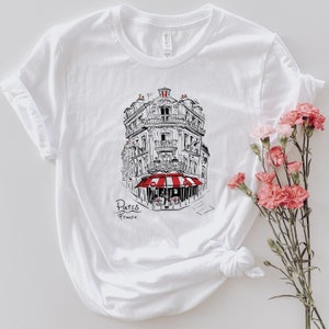 Paris France - Unisex Short Sleeve Tee, Graphic tshirt, Souvenir, Europe
