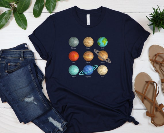 Galaxy Shirt Solar System Planets T-Shirt Astronomy | Etsy