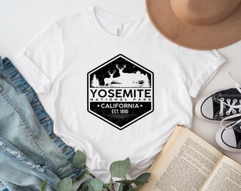 Yosemite National Park Shirt - Unisex Short Sleeve Tee, California Souvenir, Hiking, Fishing, Exploring Outdoors