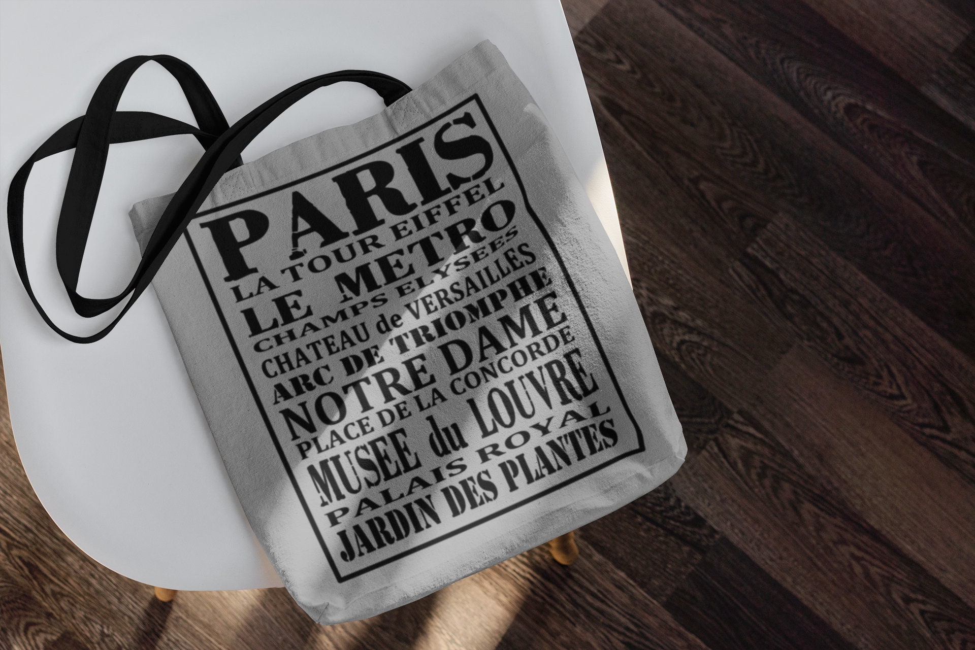 PARISIAN Tote Bag Champs Elysees Notre Dame Eiffel Tower 