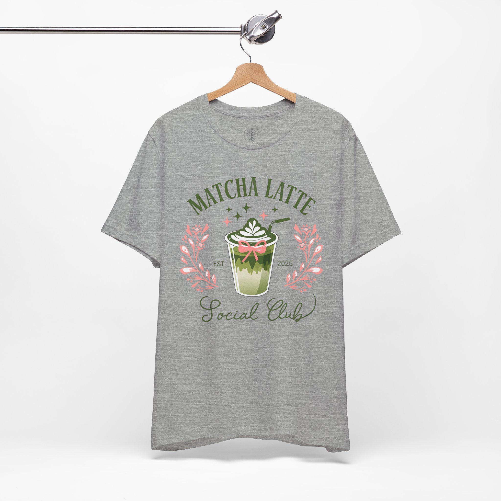 Matcha Latte Social Club Tee - Cozy Coffee Lover T-shirt, Gift for