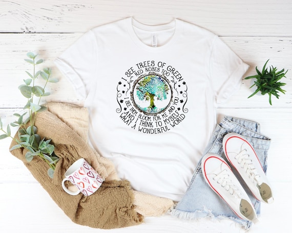 What a Wonderful World Shirt- Unisex Short Sleeve Tee, Louis
